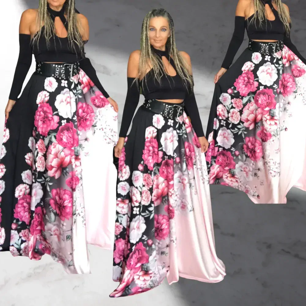 Dlouhá letní sukně - maxi sukně BOROS SK-L-FLW 011